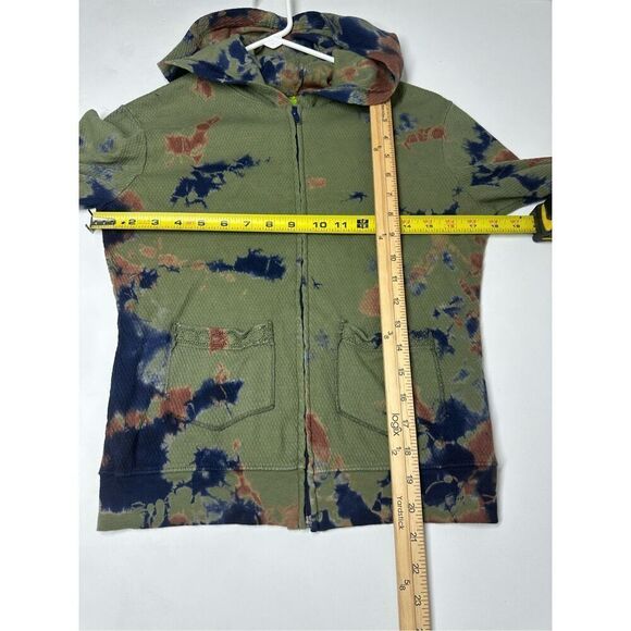Apple Green Los Angeles Tie Dye Hooded Jacket Full Zip Cotton Size M See Notes - Picture 6 of 11